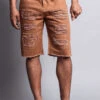Distressed Colored Denim Shorts -Victorious DS431 2