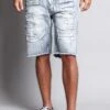 Men's Faded Distressed Shorts -Victorious DS751 ICE 1