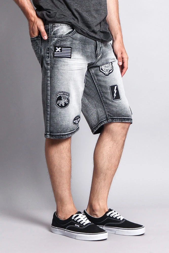 Patch Denim Shorts 7 Patch Denim Shorts - Image 5