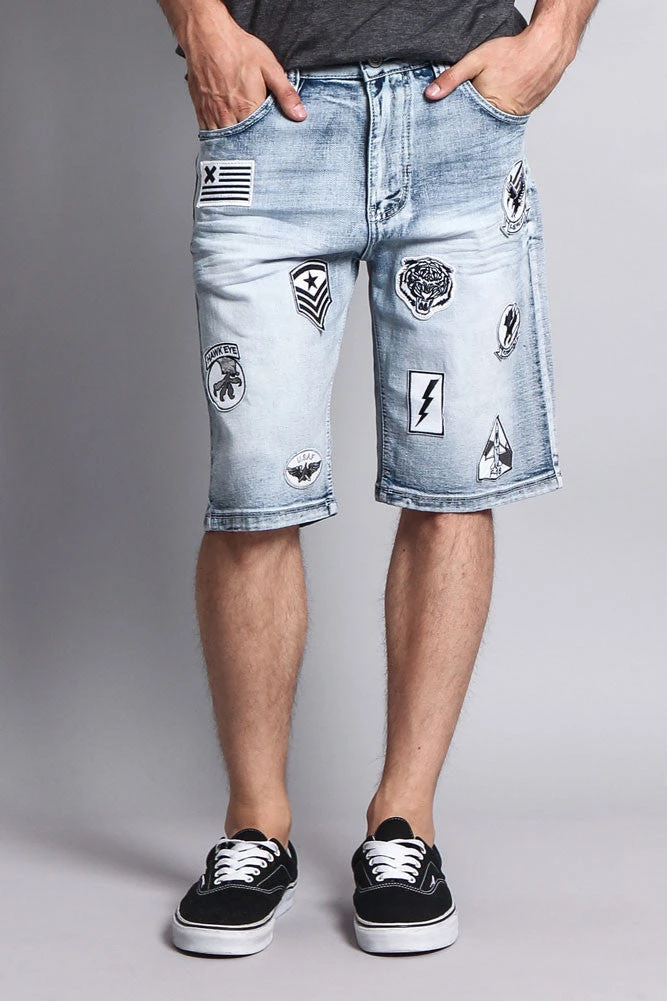 Patch Denim Shorts 3 Patch Denim Shorts