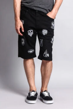 Patch Twill Shorts -Victorious DS763 BLK 1