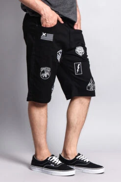 Patch Twill Shorts -Victorious DS763 BLK 4