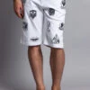 Patch Twill Shorts -Victorious DS763 WHT 1
