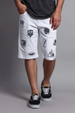Patch Twill Shorts -Victorious DS763 WHT 5