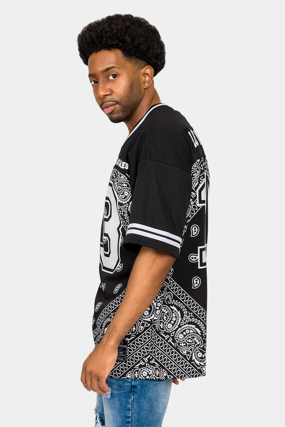 Bandana Paisley 13 Football Jersey 4 Bandana Paisley 13 Football Jersey - Image 2