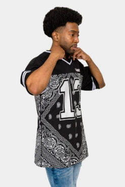 Bandana Paisley 13 Football Jersey 15 Bandana Paisley 13 Football Jersey -Victorious FJ13 BLK 4