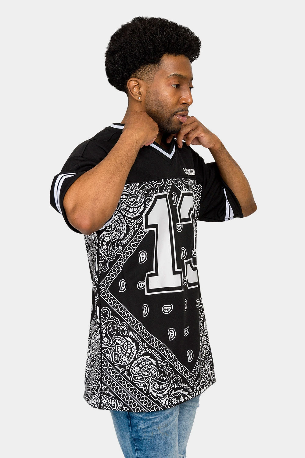 Bandana Paisley 13 Football Jersey 6 Bandana Paisley 13 Football Jersey - Image 4