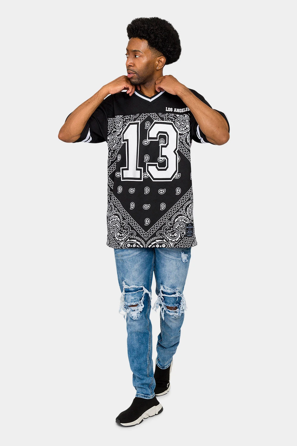 Bandana Paisley 13 Football Jersey 7 Bandana Paisley 13 Football Jersey - Image 5