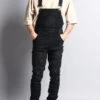 Men's Distressed Denim Overalls 1 Men's Distressed Denim Overalls -Victorious FR105 BLK 1