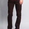 Men's Slim Fit Colored Jeans (Brown) 2 Men's Slim Fit Colored Jeans (Brown) -Victorious GS21 BRN 1