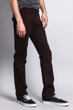 Men's Slim Fit Colored Jeans (Brown) -Victorious GS21 BRN 4
