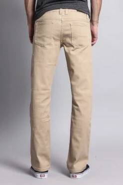 Men's Slim Fit Colored Jeans (Khaki) 9 Men's Slim Fit Colored Jeans (Khaki) -Victorious GS21 KHK 3