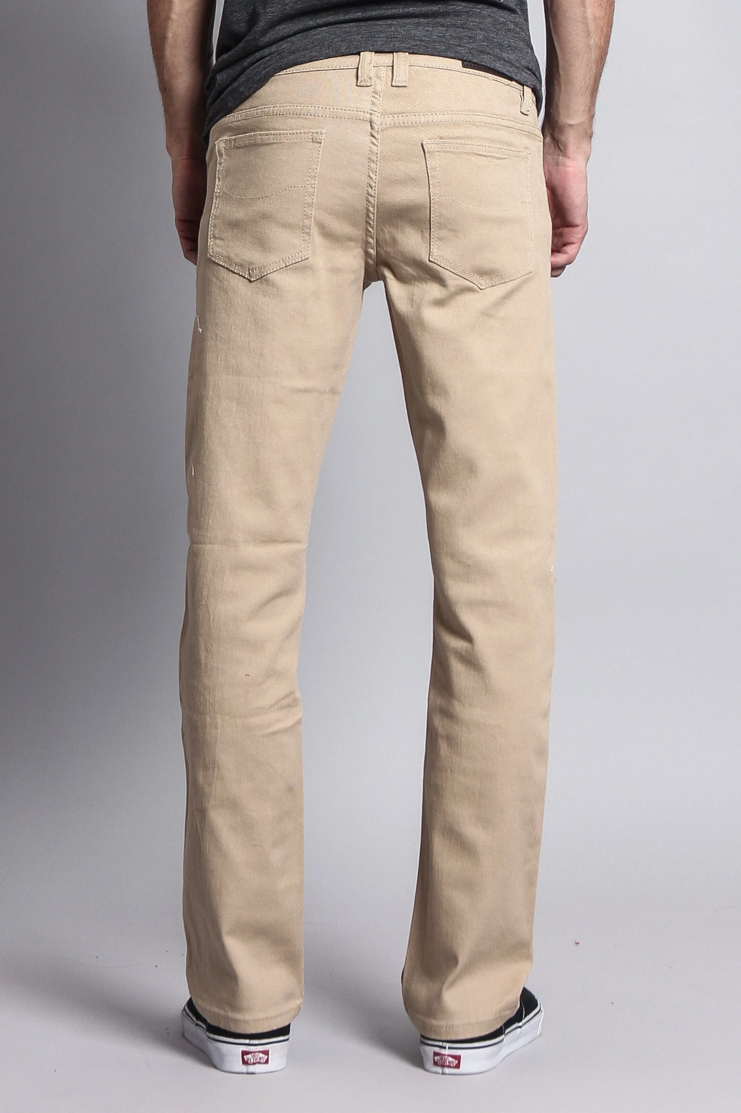 Men's Slim Fit Colored Jeans (Khaki) 5 Men's Slim Fit Colored Jeans (Khaki) - Image 3