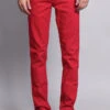Men's Slim Fit Colored Jeans (Red) -Victorious GS21 RED 1