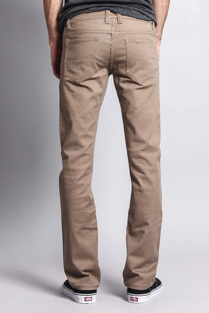Men's Slim Fit Colored Jeans (Taupe) 5 Men's Slim Fit Colored Jeans (Taupe) - Image 3