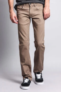 Men's Slim Fit Colored Jeans (Taupe) 11 Men's Slim Fit Colored Jeans (Taupe) -Victorious GS21 TPE 5