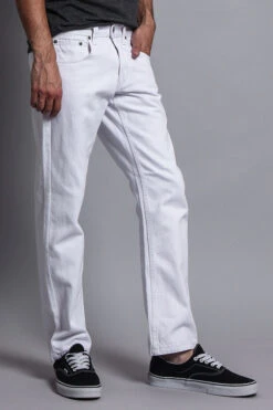 Men's Slim Fit Colored Jeans (White) -Victorious GS21 WHT 4