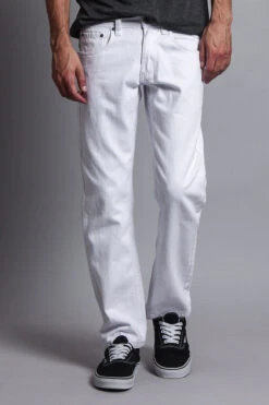 Men's Slim Fit Colored Jeans (White) -Victorious GS21 WHT 5