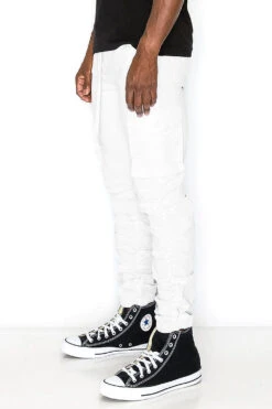 Bungee Scrunched Cargo Joggers -Victorious JG807 WHT 2