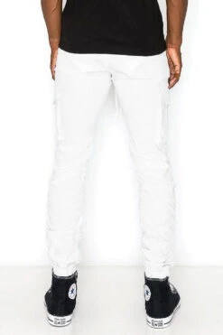 Bungee Scrunched Cargo Joggers -Victorious JG807 WHT 3