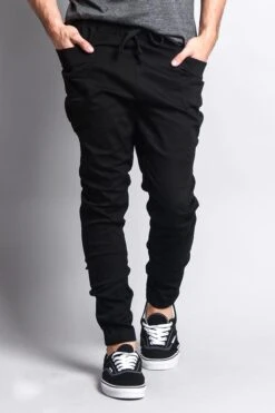 Men's Joggers With Side Hip Pockets -Victorious JG899 BLK 5