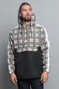Plaid Anorak Windbreaker Jacket 40 Plaid Anorak Windbreaker Jacket -Victorious JK5008 KHK 5