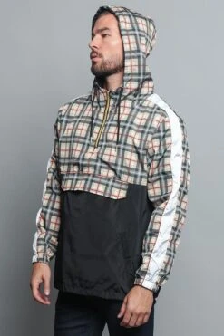 Plaid Anorak Windbreaker Jacket 41 Plaid Anorak Windbreaker Jacket -Victorious JK5008 KHK 6