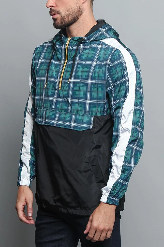 Plaid Anorak Windbreaker Jacket 4 Plaid Anorak Windbreaker Jacket - Image 2