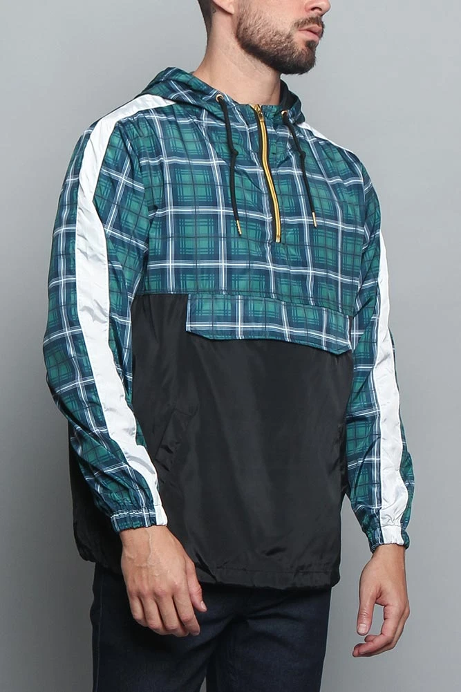 Plaid Anorak Windbreaker Jacket 6 Plaid Anorak Windbreaker Jacket - Image 4