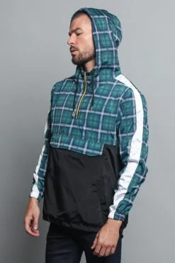 Plaid Anorak Windbreaker Jacket 27 Plaid Anorak Windbreaker Jacket -Victorious JK5008 TEL 6