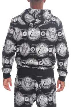 All About The Money Zip Up Hoodie -Victorious JK501 BLK 3