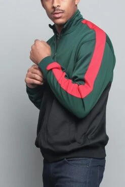 Tri-Colored Track Jacket -Victorious JK5010 GRN 2