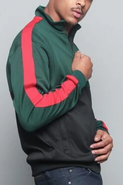 Tri-Colored Track Jacket -Victorious JK5010 GRN 4