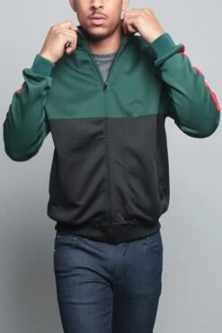Tri-Colored Track Jacket -Victorious JK5010 GRN 5