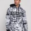 Savage Leopard Fleece Pullover -Victorious JK5024 BLK 1