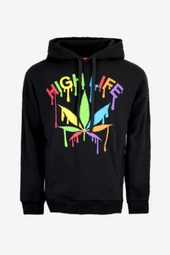 High Life Fleece Hoodie -Victorious JK5036 BLK 1