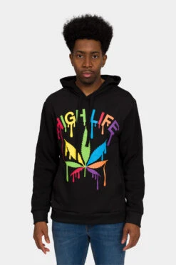 High Life Fleece Hoodie -Victorious JK5036 BLK 2