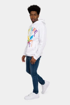 High Life Fleece Hoodie -Victorious JK5036 WHT 5