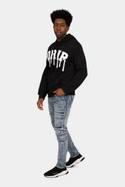 Drip Fleece Pullover Hoodie -Victorious JK5042 BLK 5