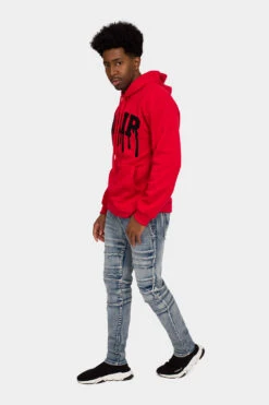 Drip Fleece Pullover Hoodie -Victorious JK5042 RED 4