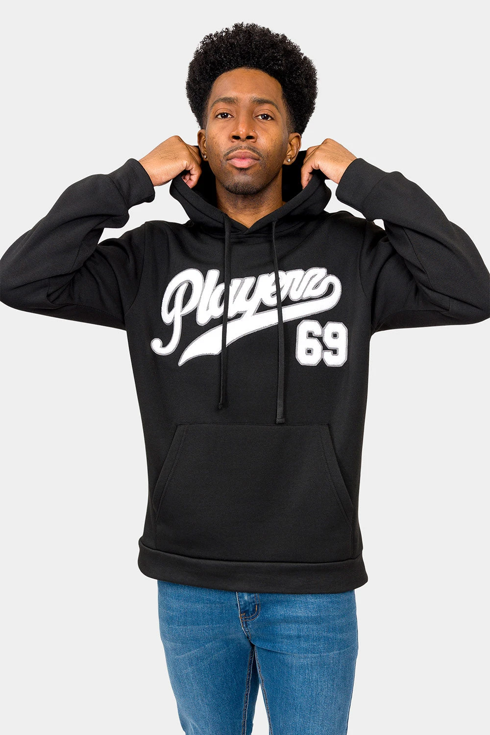 Playerz 69 Chenille Patch Fleece Sweater 3 Playerz 69 Chenille Patch Fleece Sweater