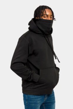 Essential Fleece Mask Hoodie -Victorious JK5053 BLK 4