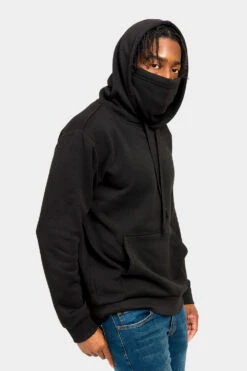 Essential Fleece Mask Hoodie -Victorious JK5053 BLK 5