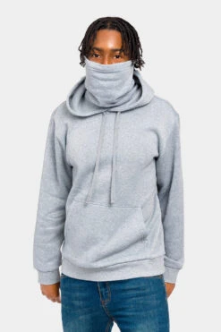Essential Fleece Mask Hoodie -Victorious JK5053 GRY 1