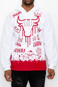 23 Legend Graffiti Pullover Hoodie 22 23 Legend Graffiti Pullover Hoodie -Victorious JK5062 RED 1