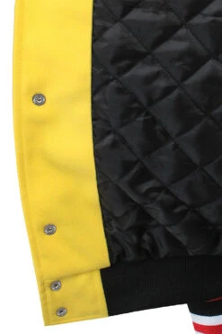 Patched Good Vibes Varsity Jacket -Victorious JK5071 YLO 4