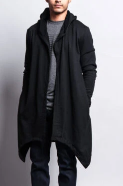 Long Length Drape Cape Cardigan Hoodie