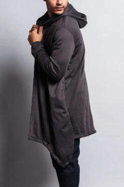 Long Length Drape Cape Cardigan Hoodie -Victorious JK701 DGY 7