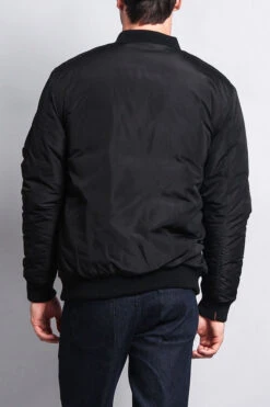 Solid Color MA-1 Bomber Jacket -Victorious JK735 BLK 3