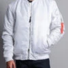 Solid Color MA-1 Bomber Jacket -Victorious JK735 WHT 1